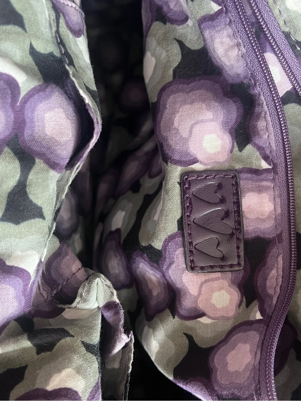 Purple Patent Tote Bag for Women EUC